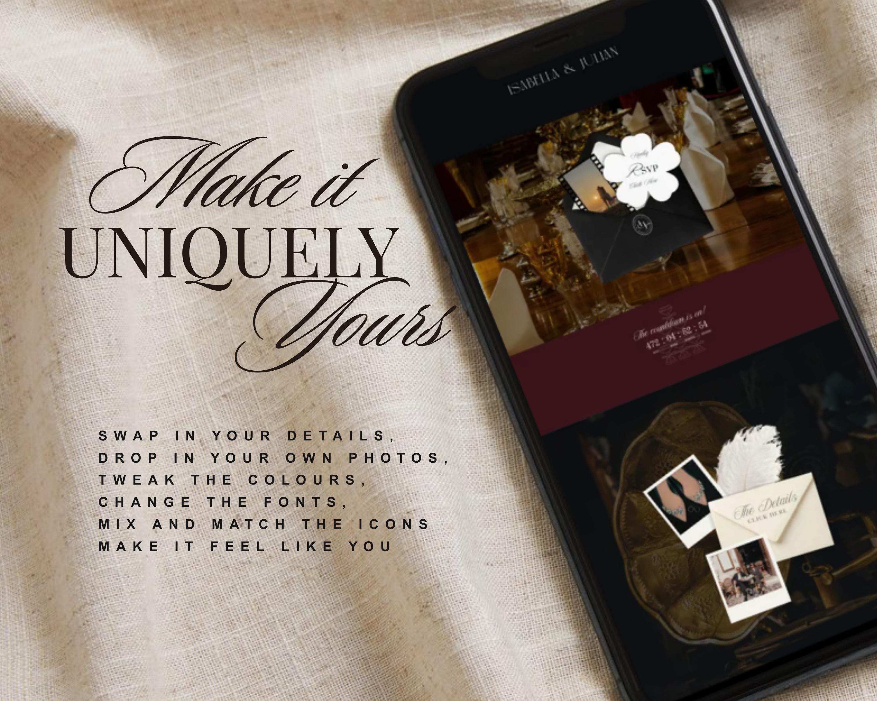 Photo Booth Wedding Website Template