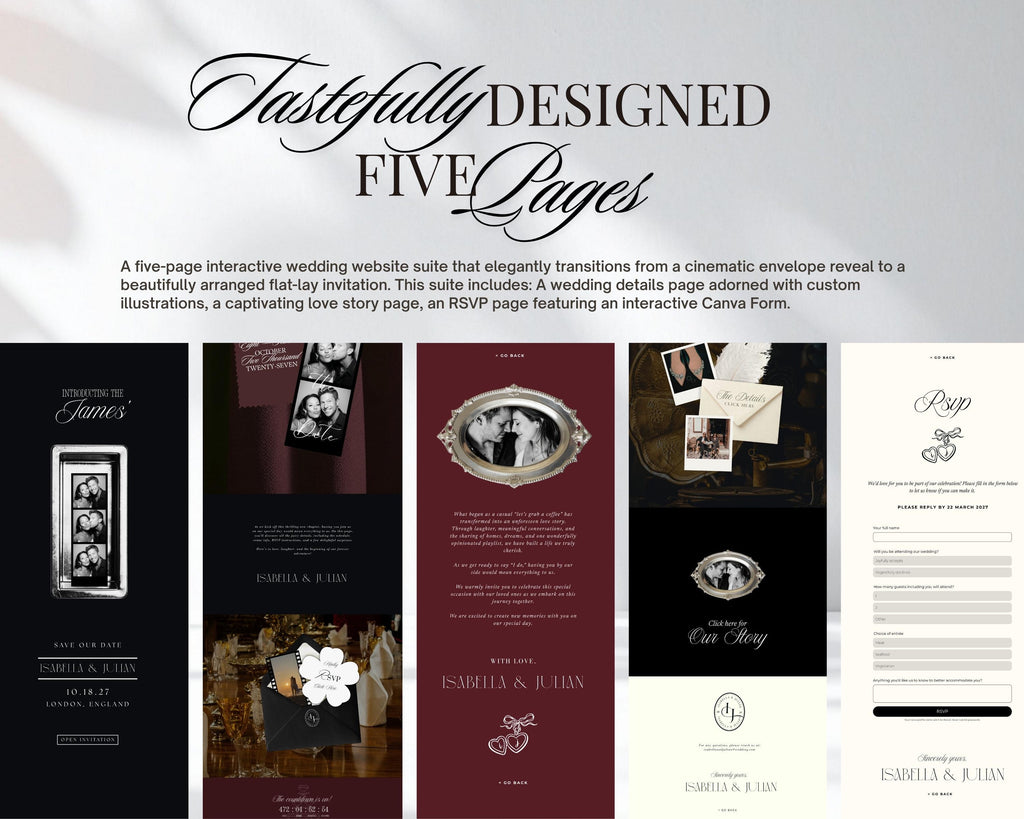 Photo Booth Wedding Website Template