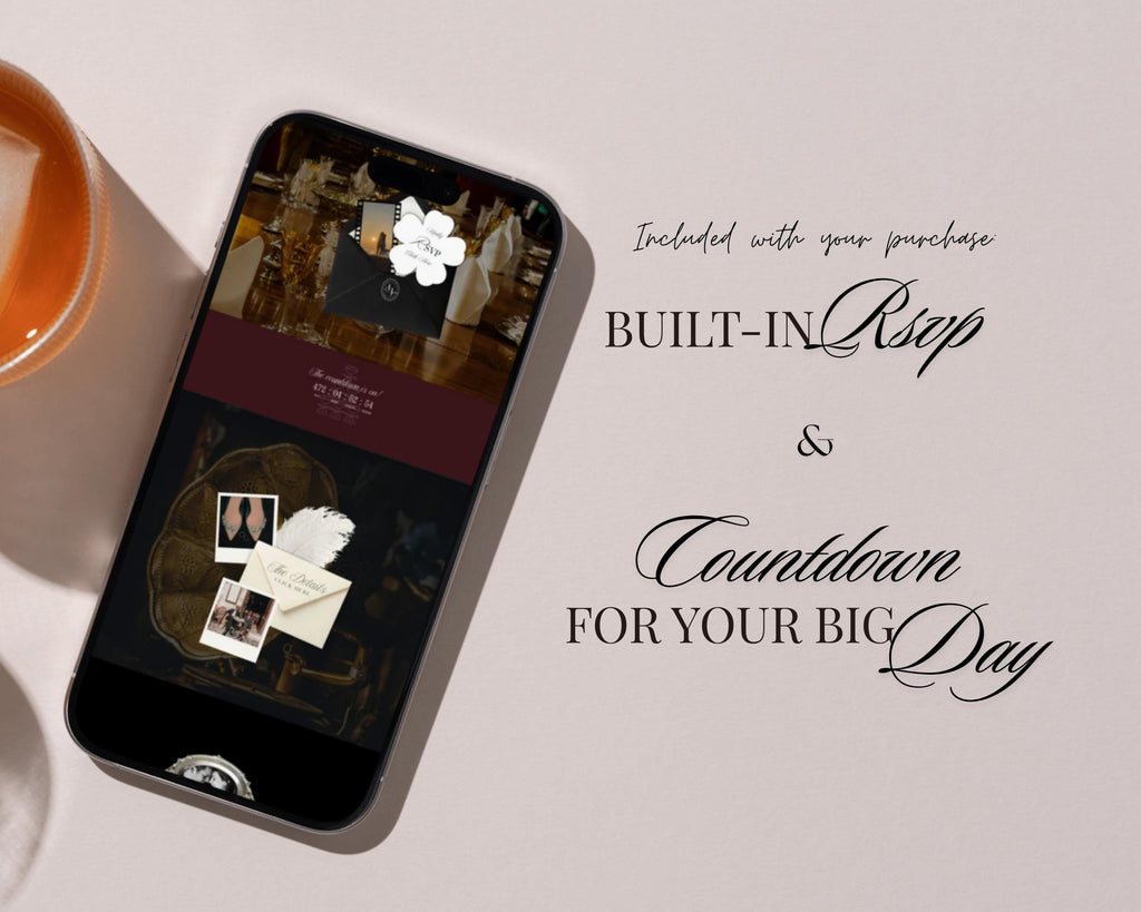 Photo Booth Wedding Website Template