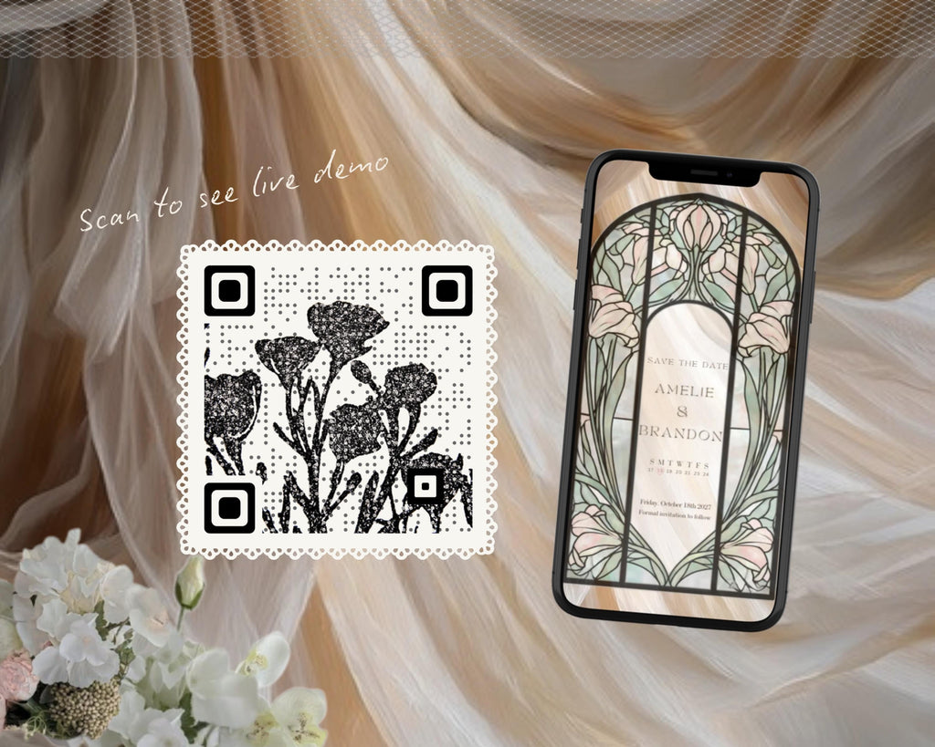 Stained Glass Save the Date Website Template