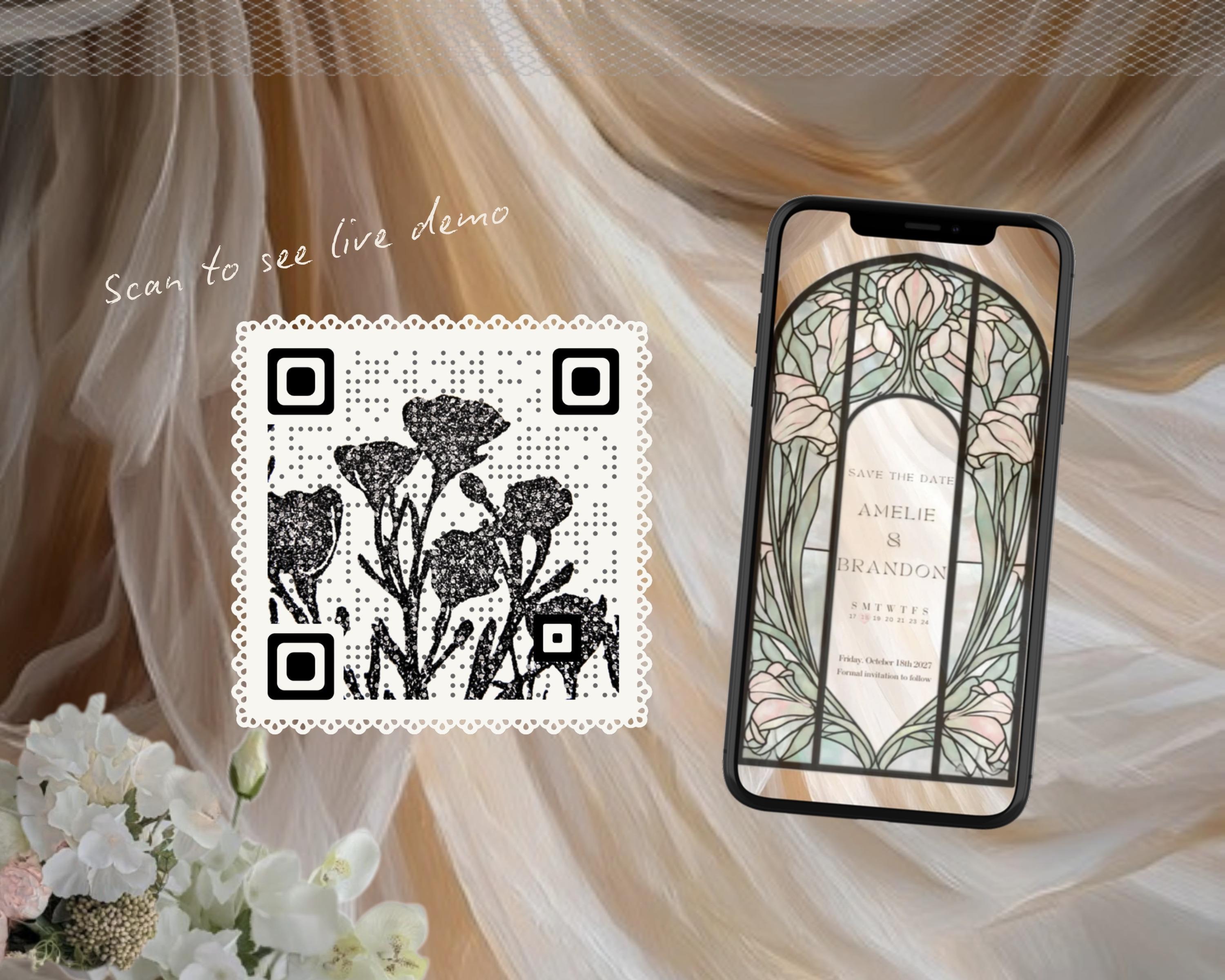 Stained Glass Save the Date Website Template