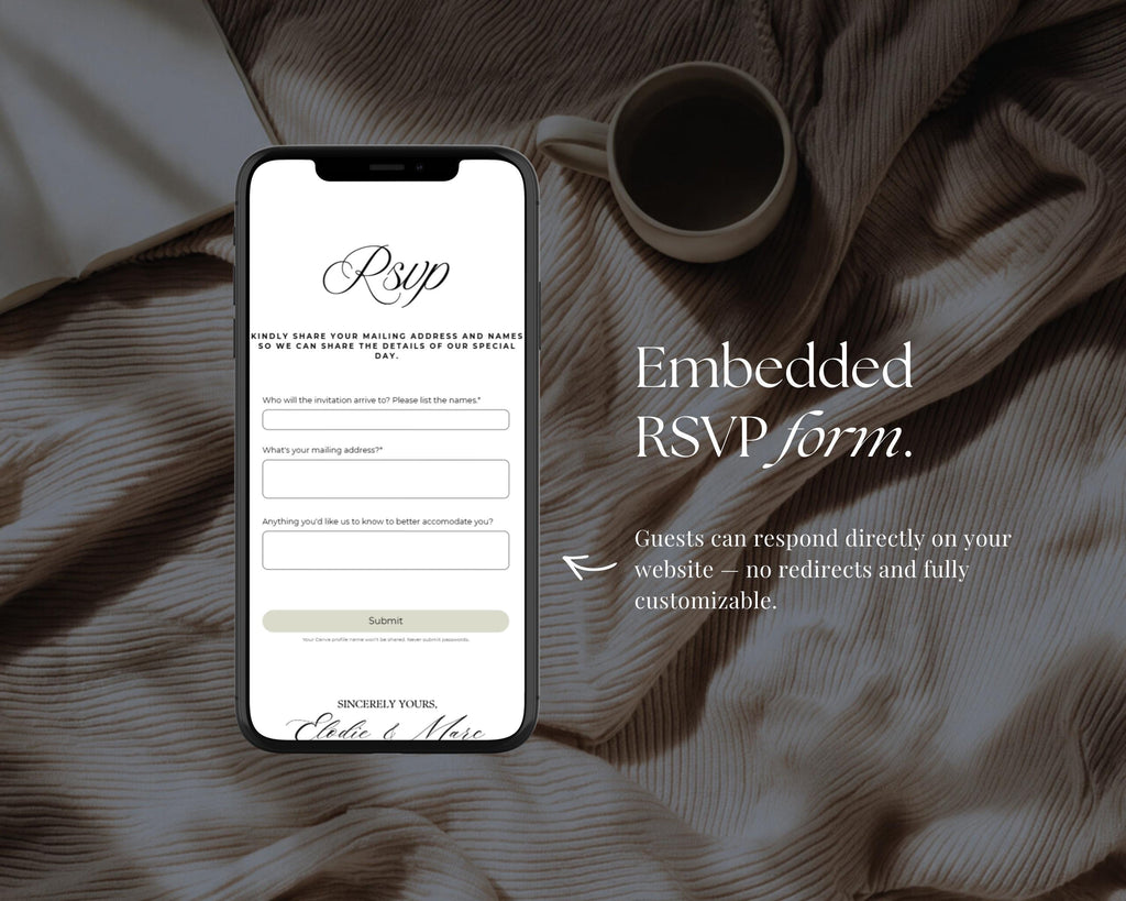 Dusty Sage & Ivory Save the Date Website Template