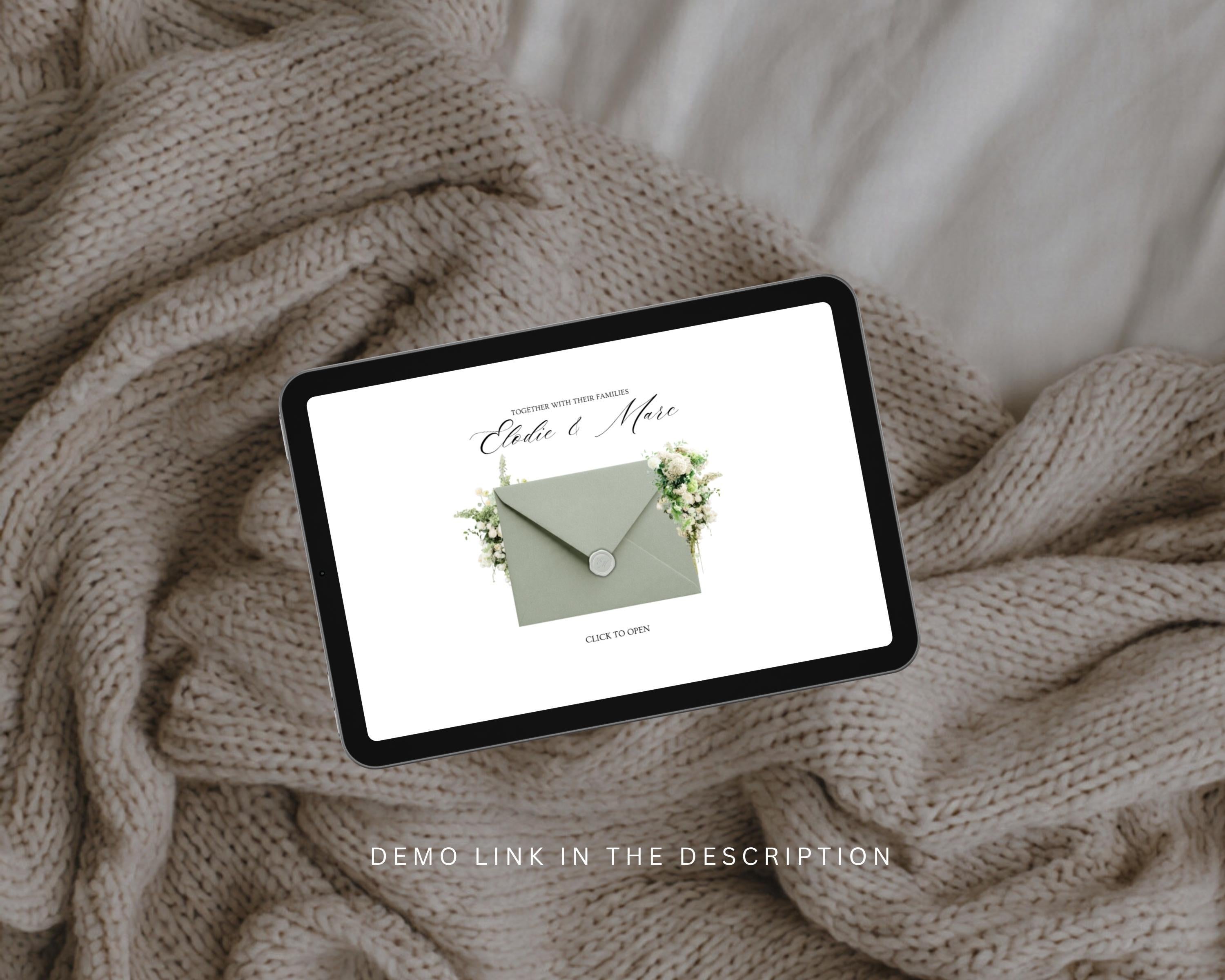 Dusty Sage & Ivory Save the Date Website Template