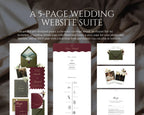Burgundy & Olive Wedding Website Template