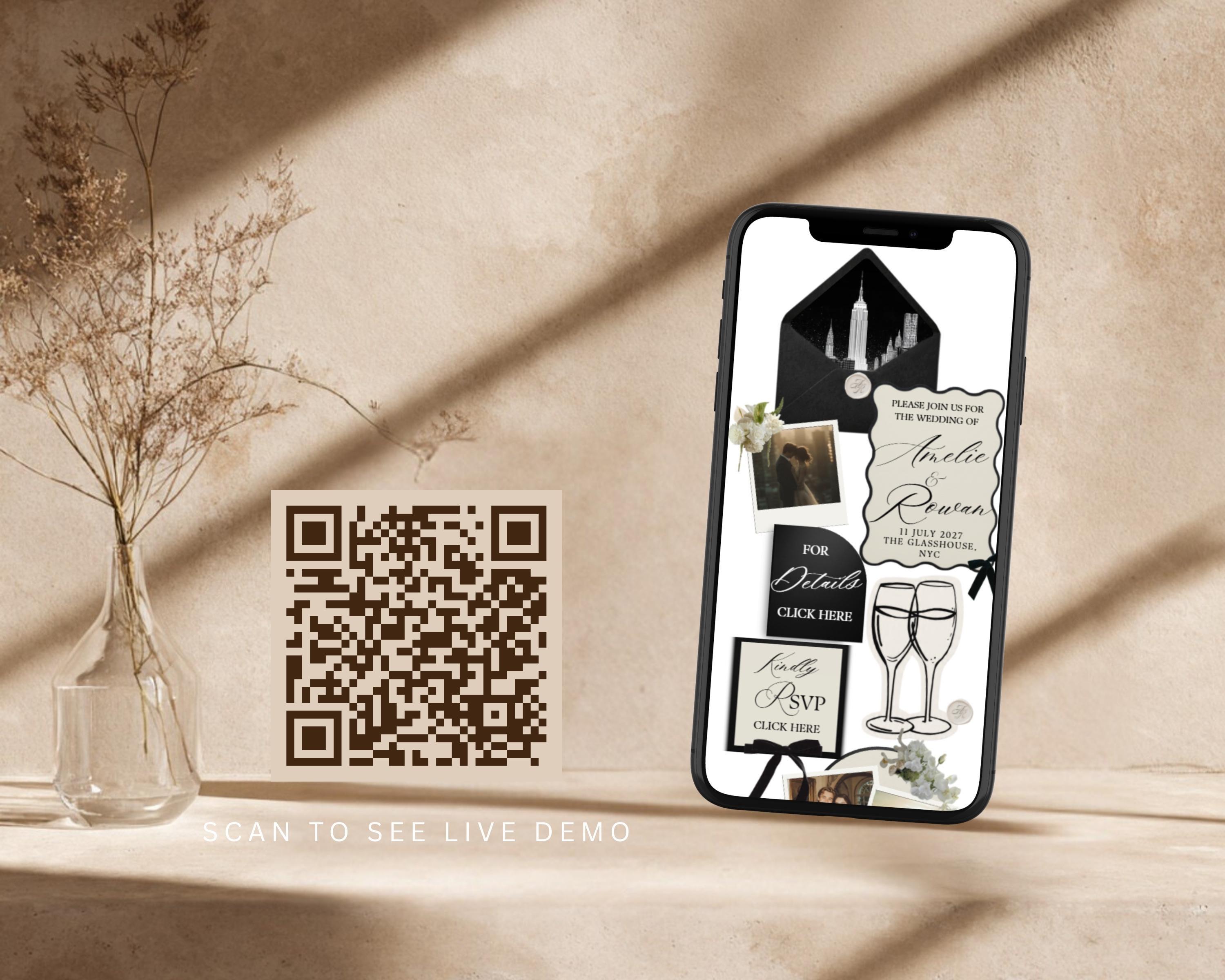 Fifth Avenue Black & White Wedding Website Template