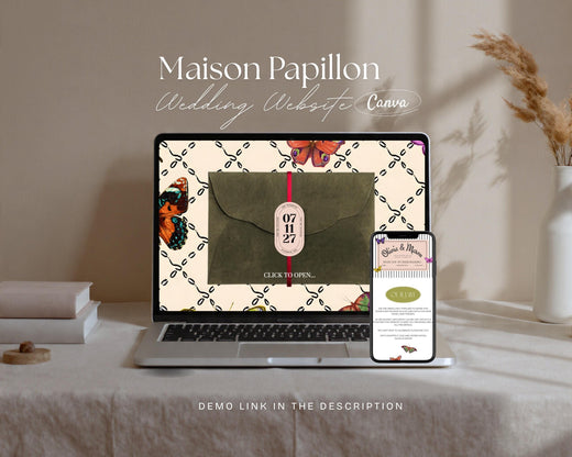 Maison Papillon Wedding Website Template