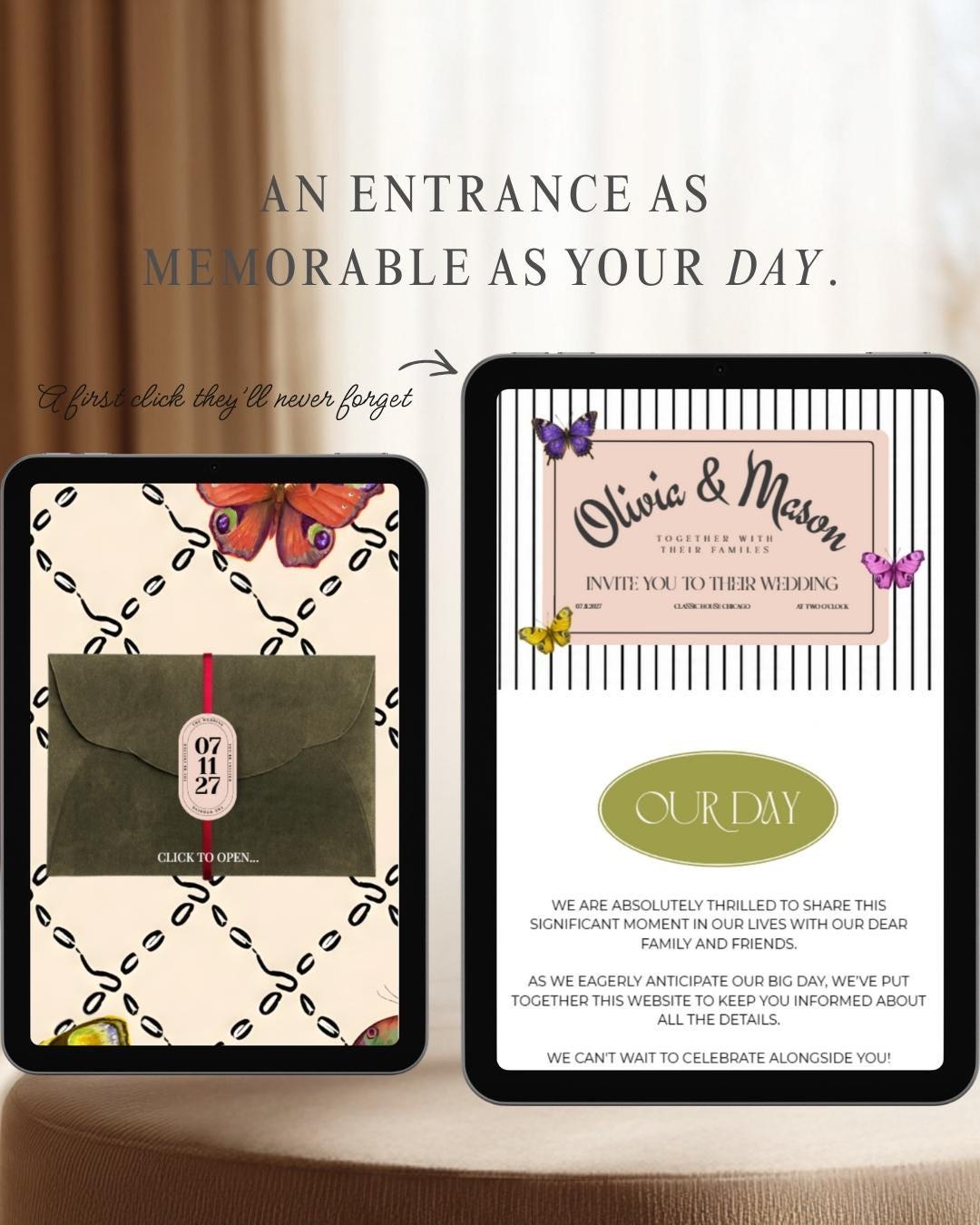 Maison Papillon Wedding Website Template