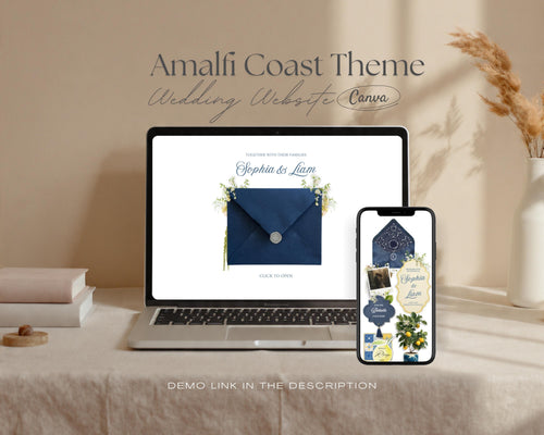 Amalfi Coast Wedding Website Template