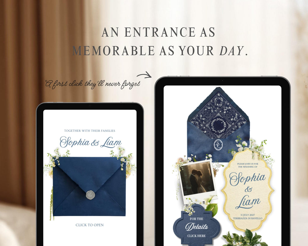 Amalfi Coast Wedding Website Template