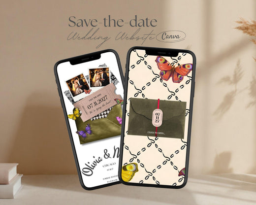 Maison Papillon Save the Date Website Template