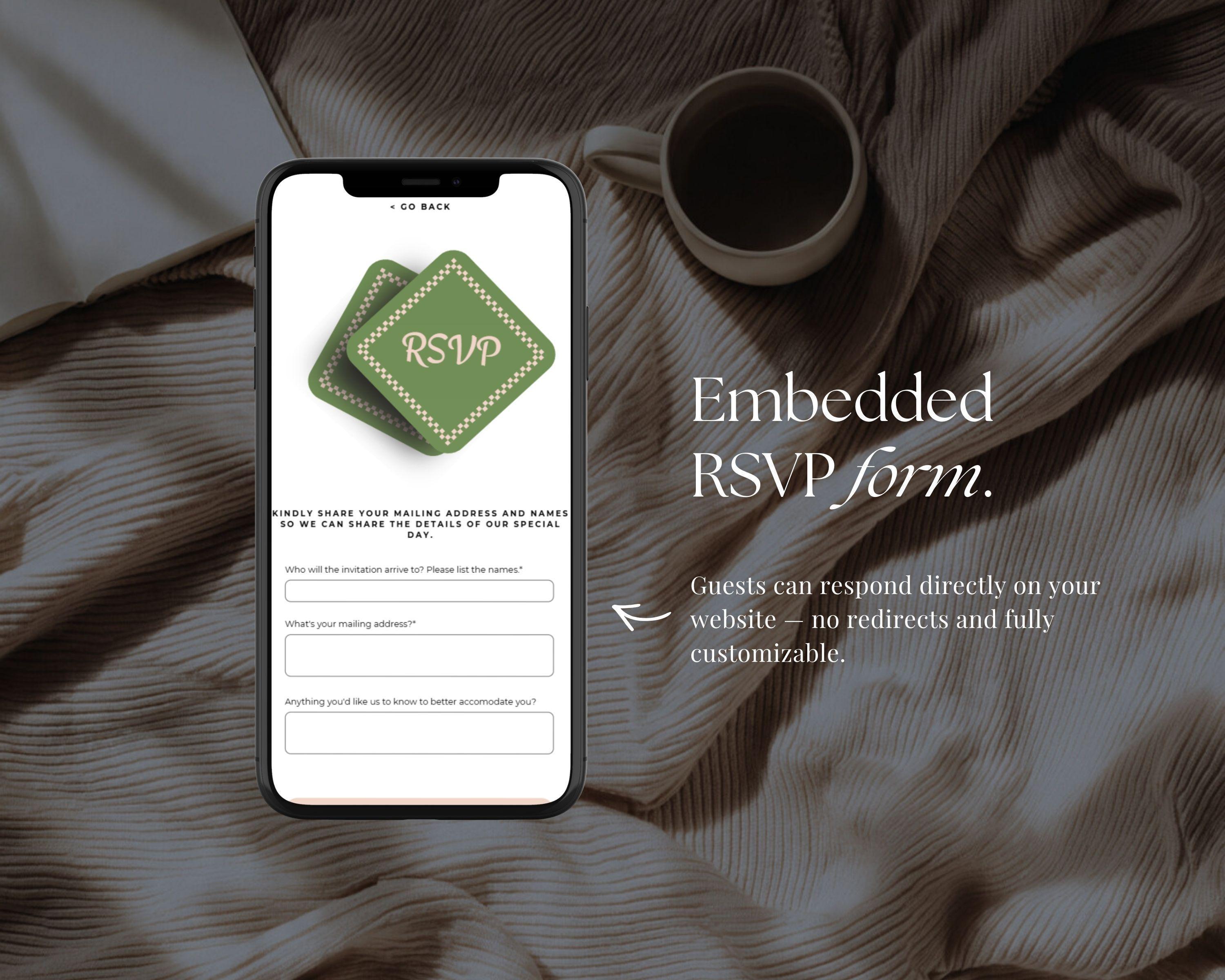Maison Papillon Save the Date Website Template