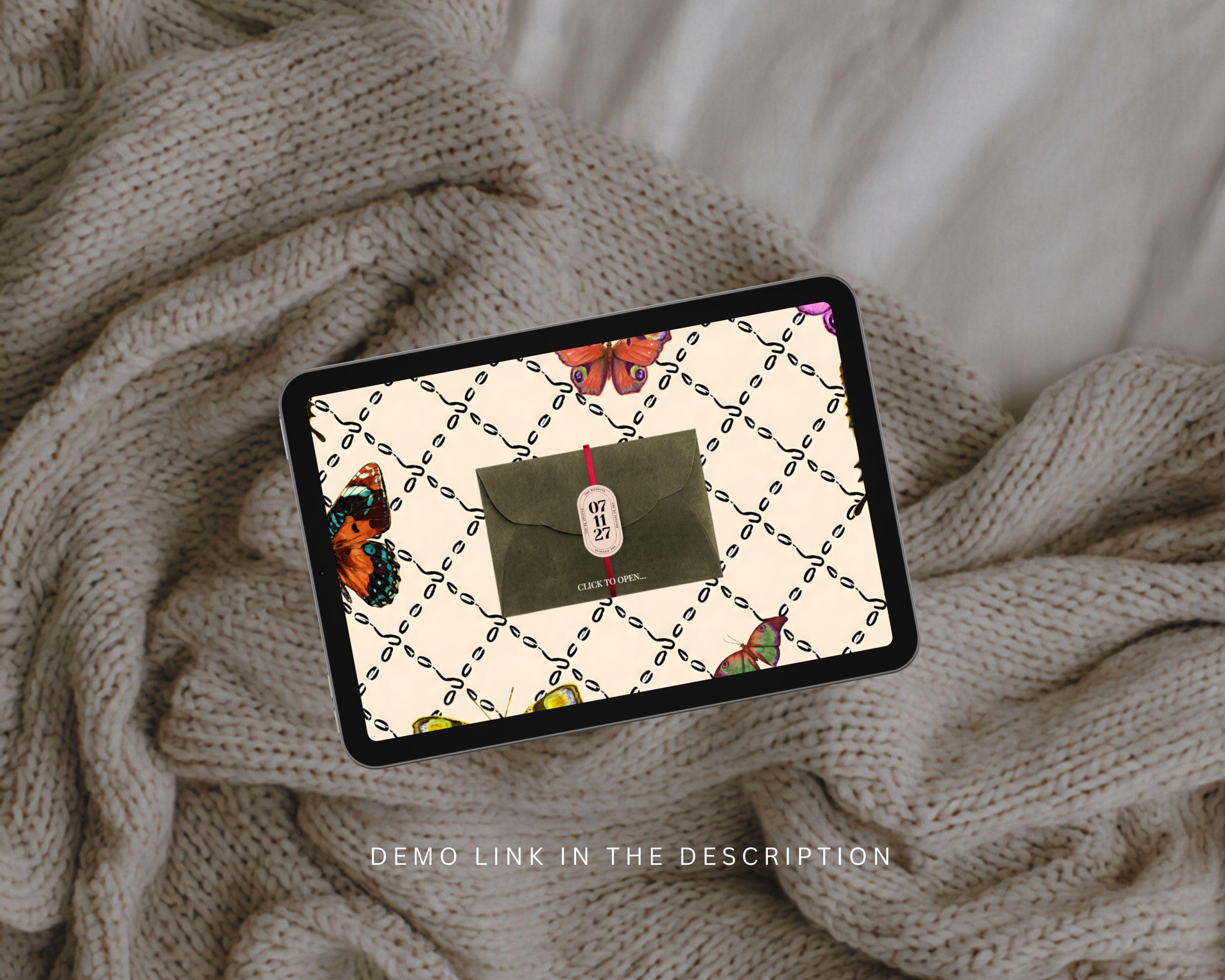 Maison Papillon Save the Date Website Template