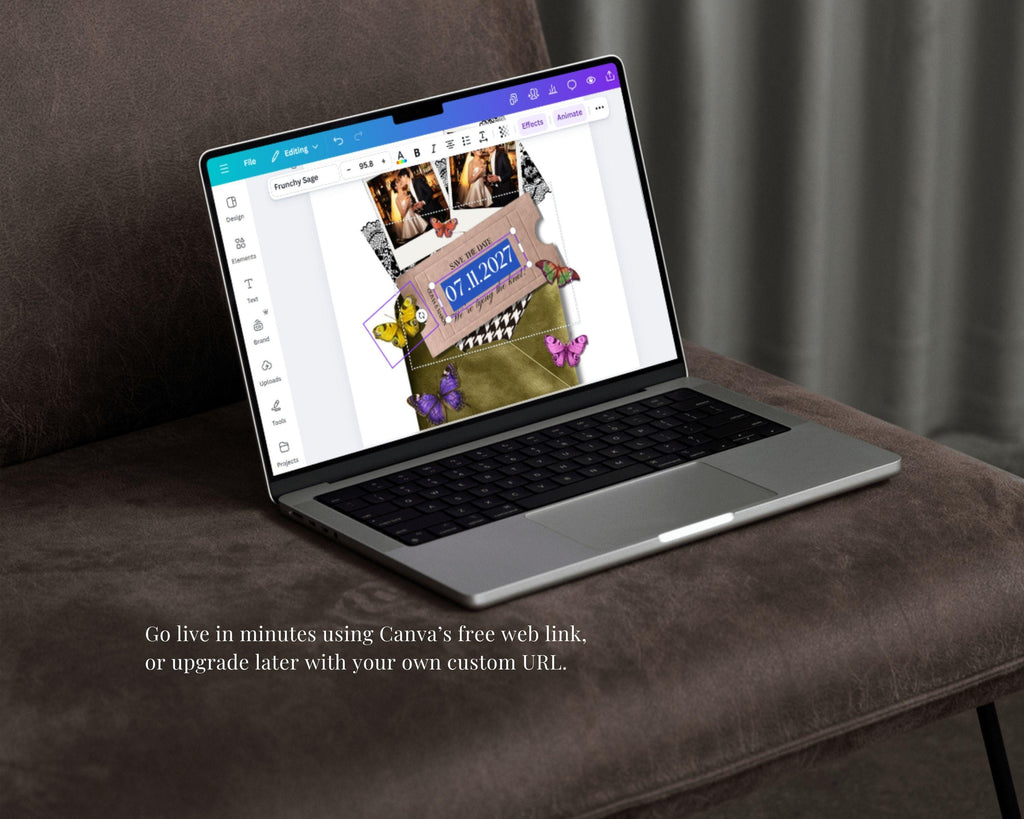 Maison Papillon Save the Date Website Template