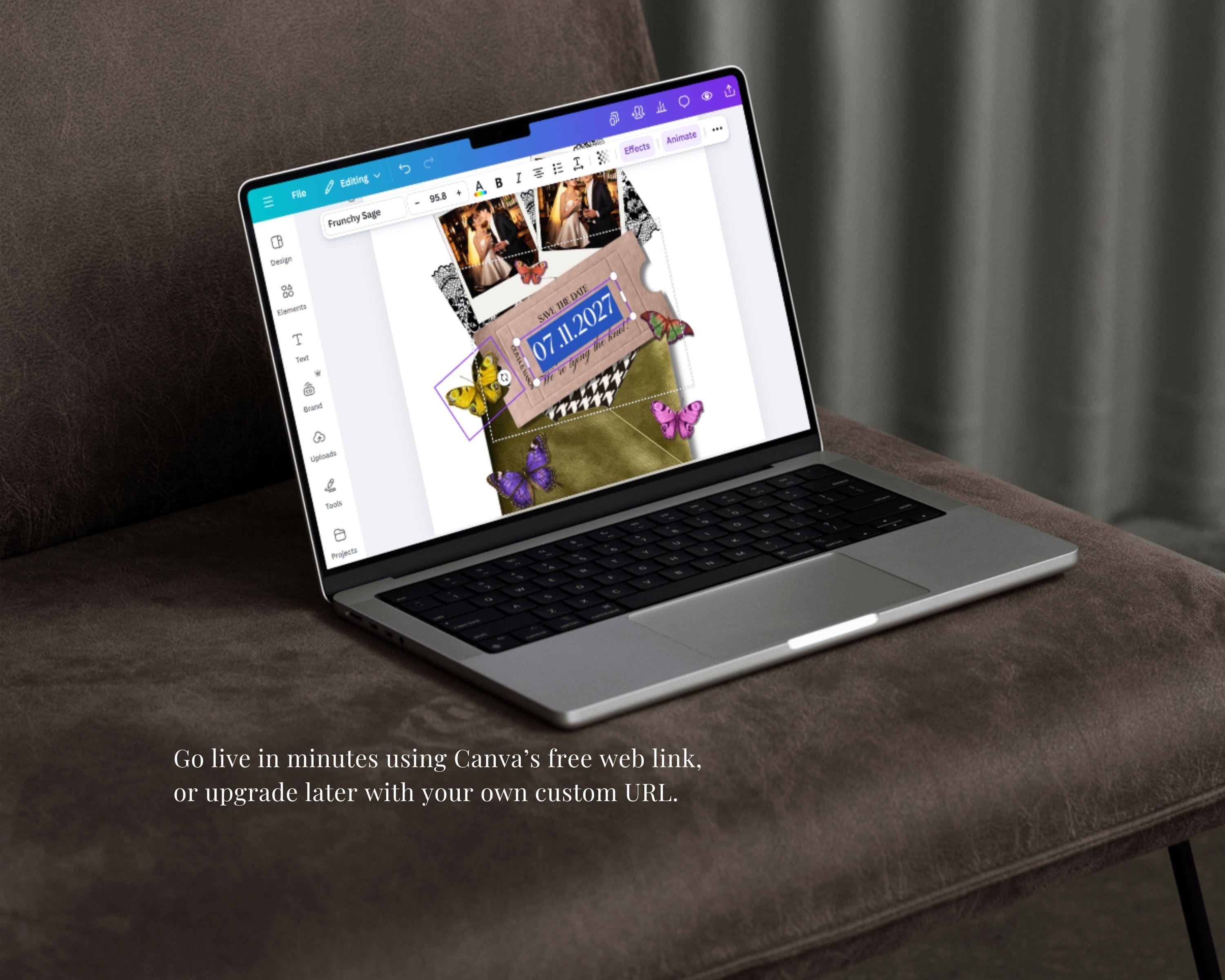 Maison Papillon Save the Date Website Template