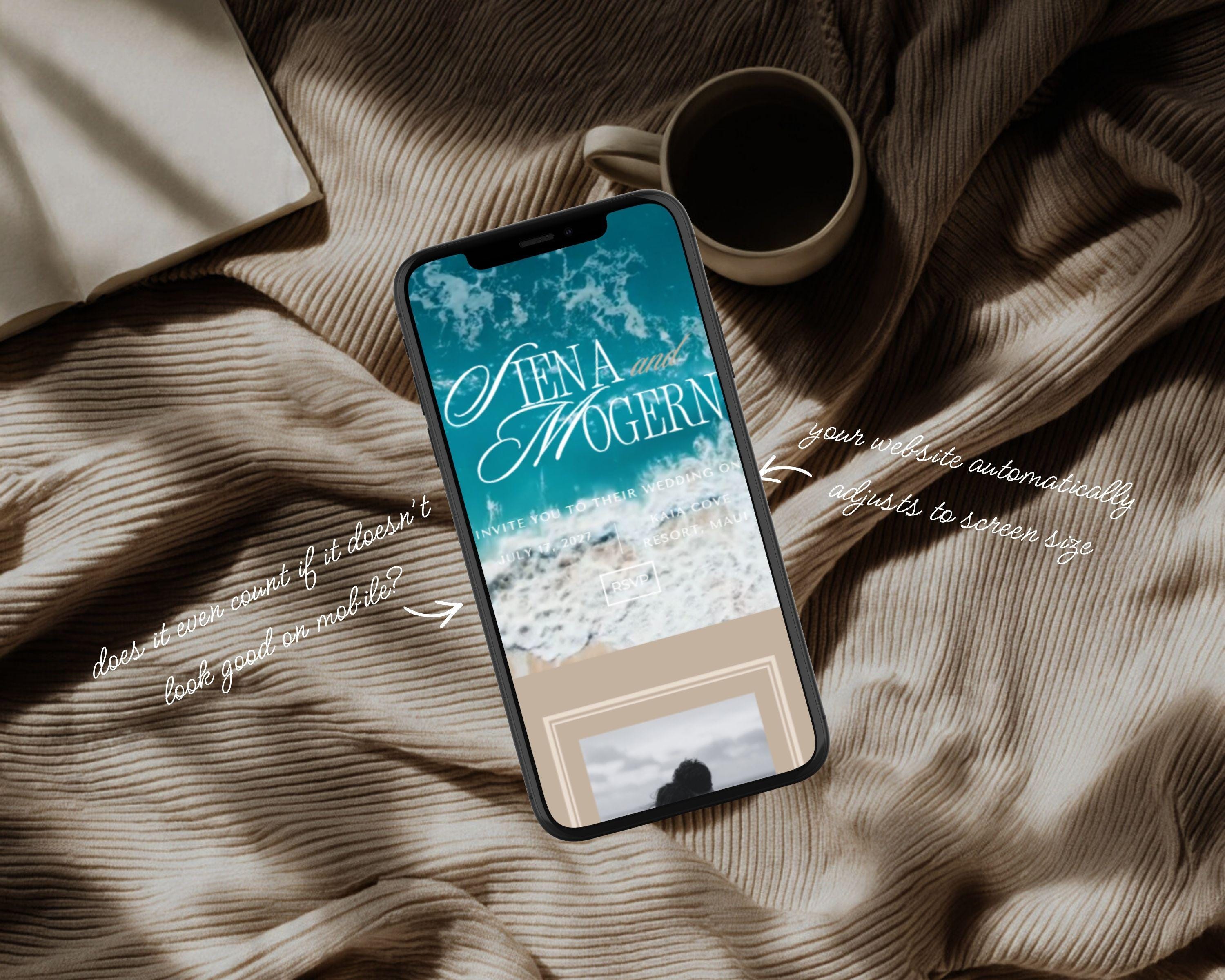 Emerald Coast Beach Wedding Website Template