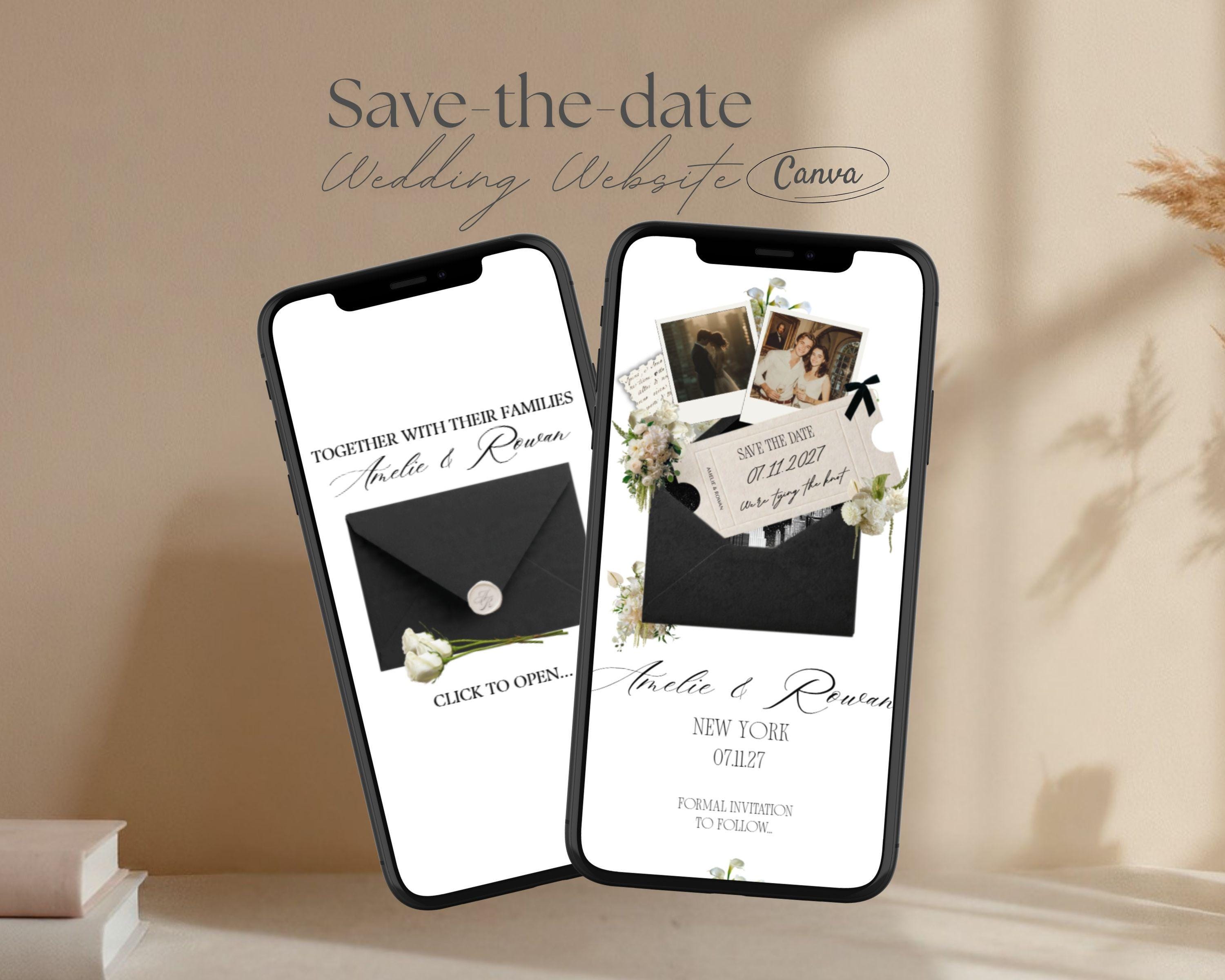 Fifth Avenue Black & White Save the Date Website Template