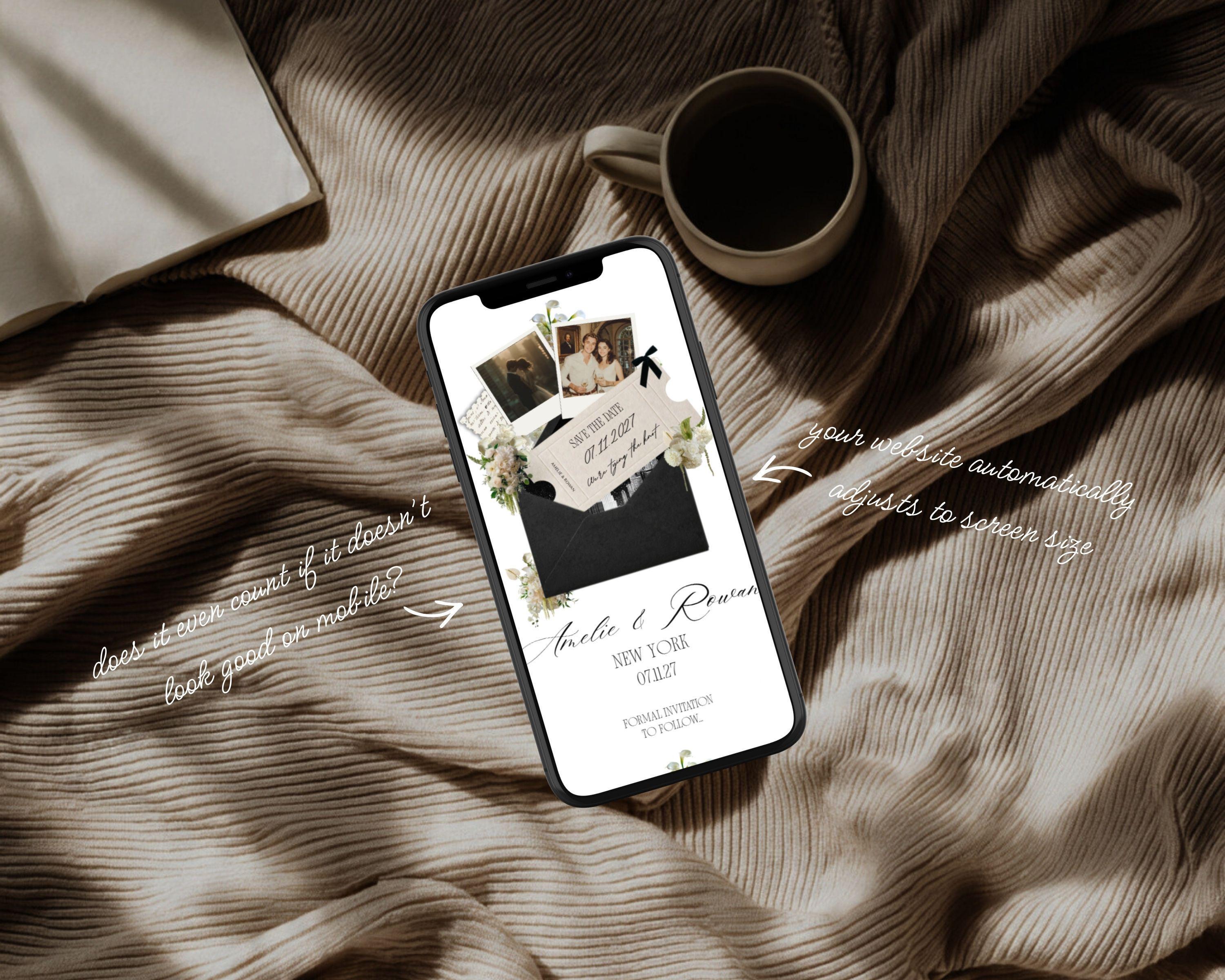 Fifth Avenue Black & White Save the Date Website Template