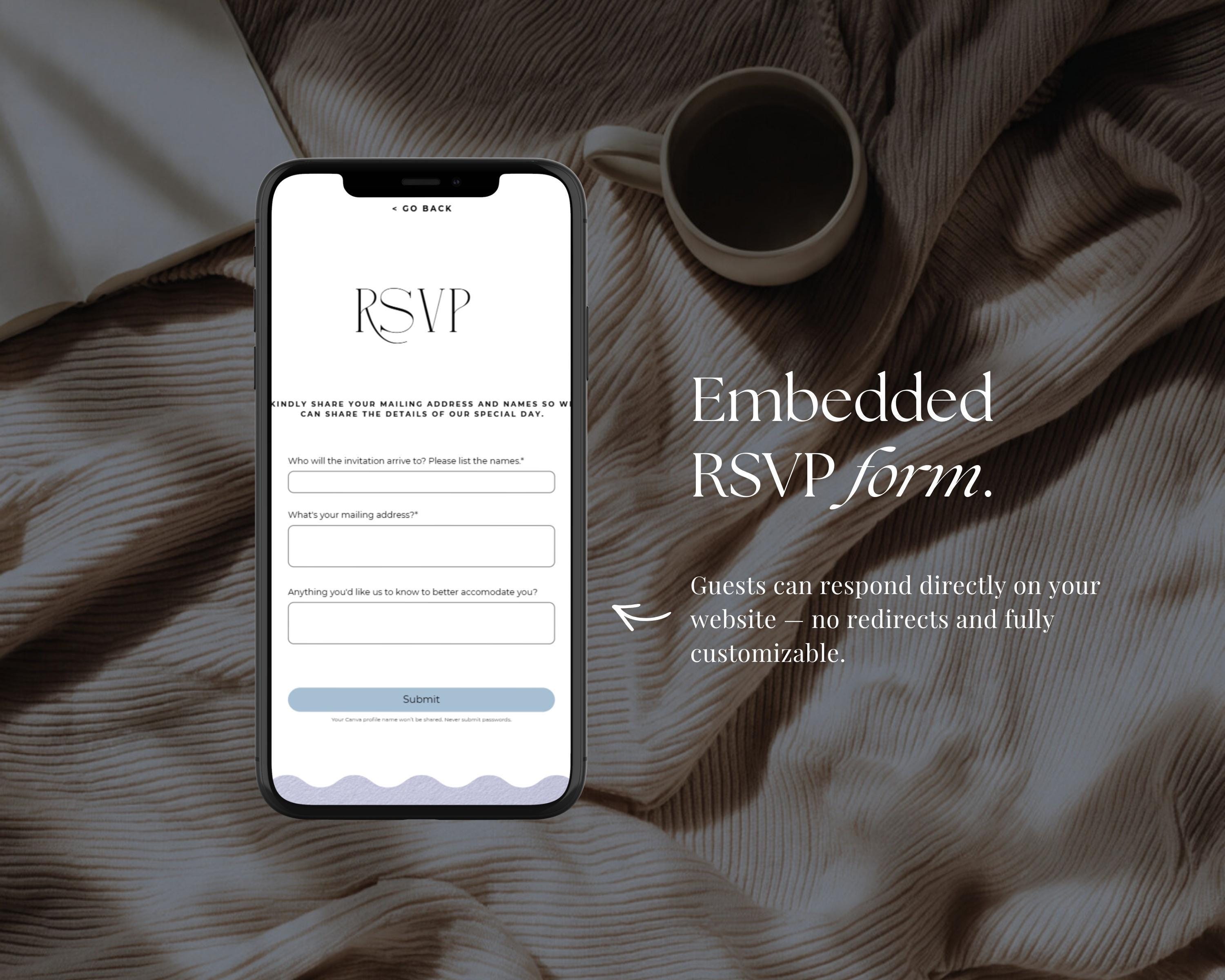 Playful Prestige Save the Date Website Template