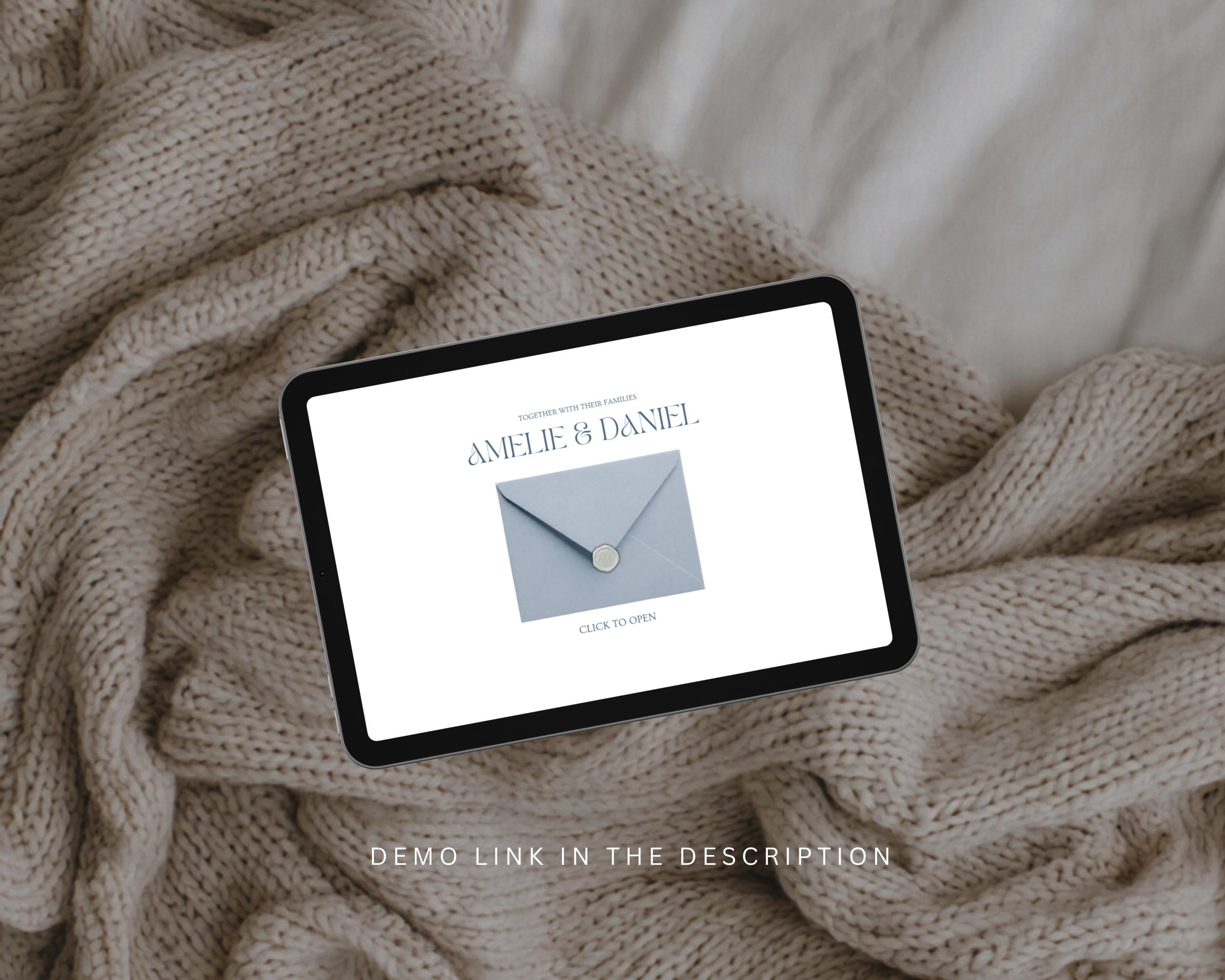 Playful Prestige Save the Date Website Template