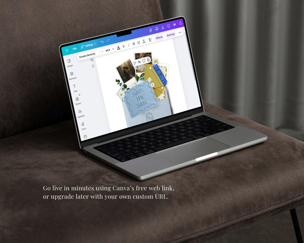 Playful Prestige Save the Date Website Template