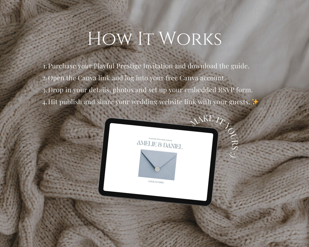 Playful Prestige Save the Date Website Template