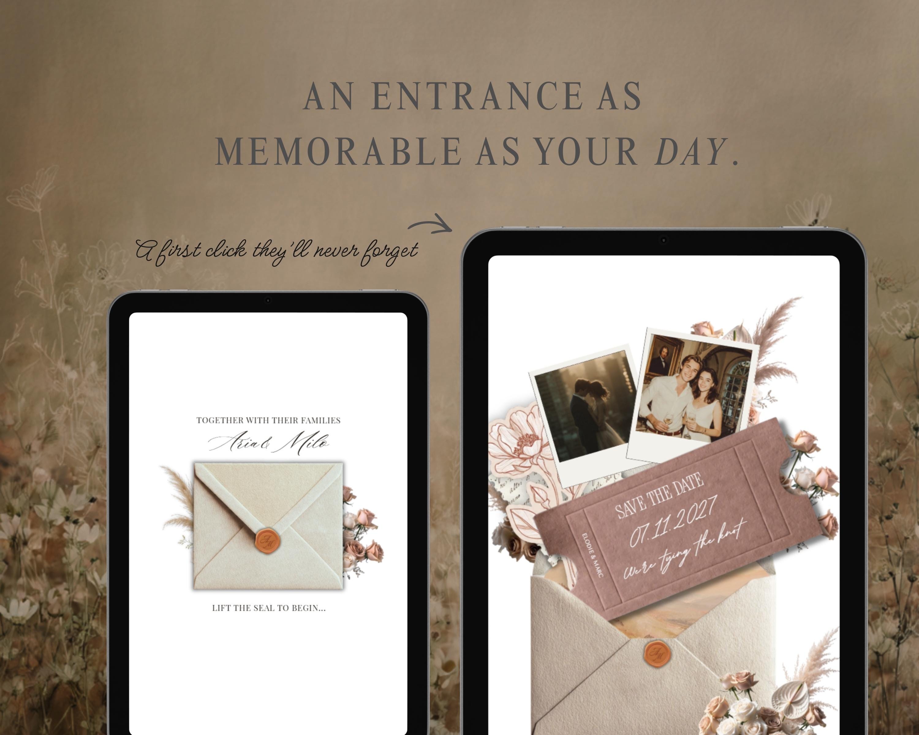 Boho Terracotta Save the Date Website Template