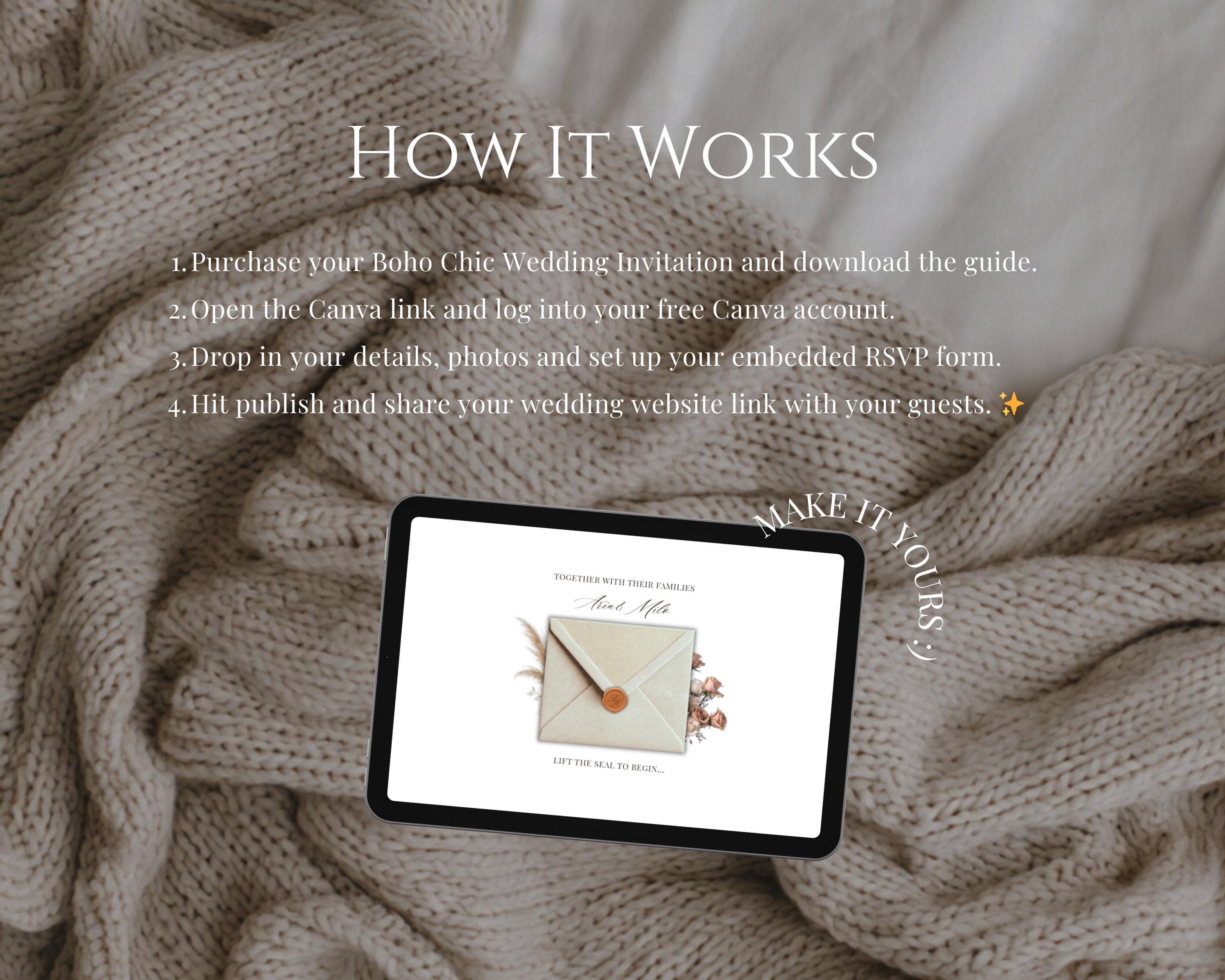 Boho Terracotta Save the Date Website Template