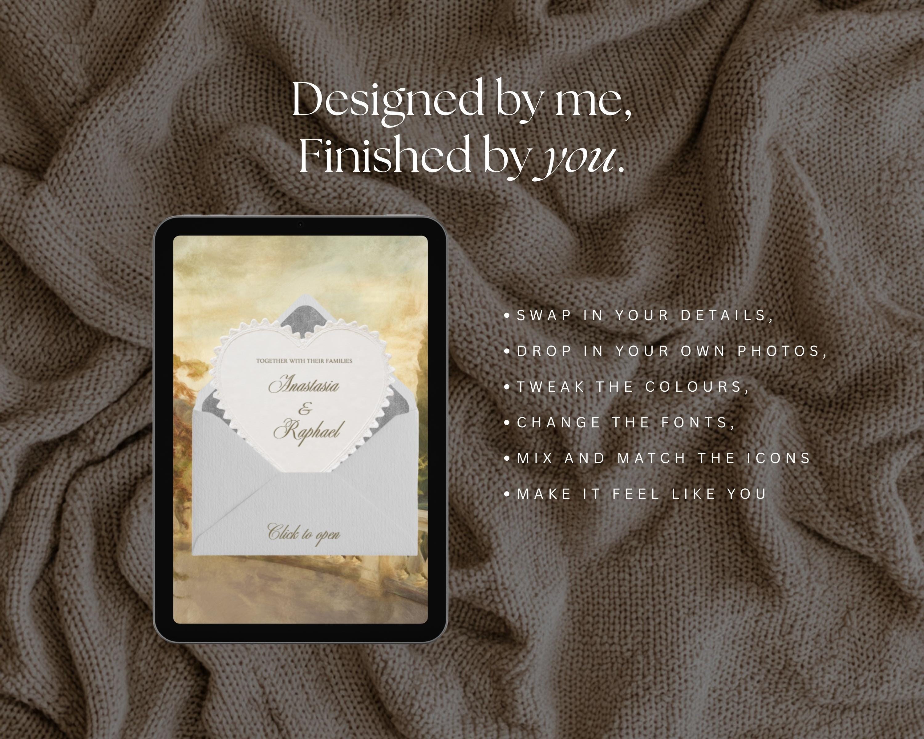 Painted Vows Wedding Website Template