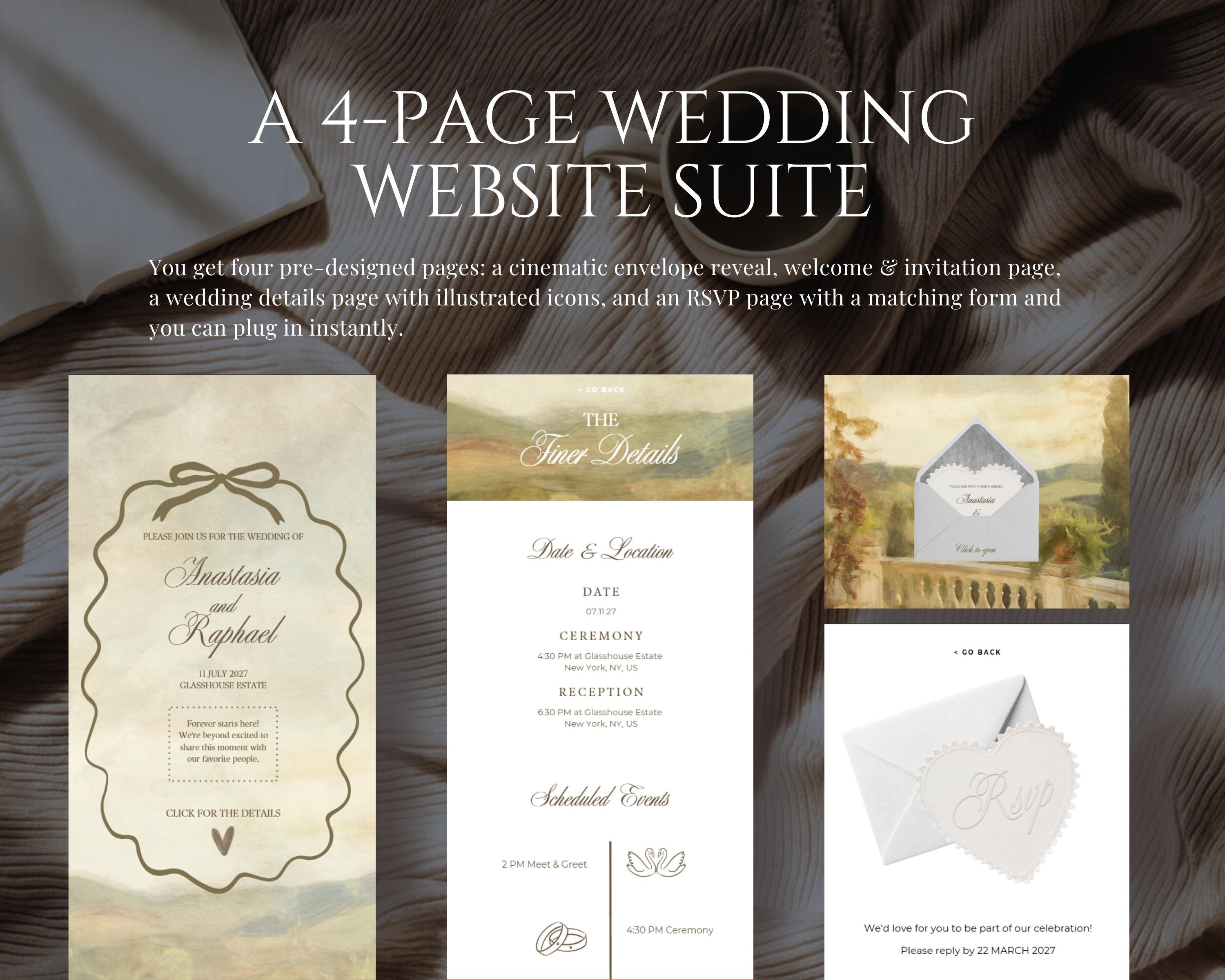 Painted Vows Wedding Website Template