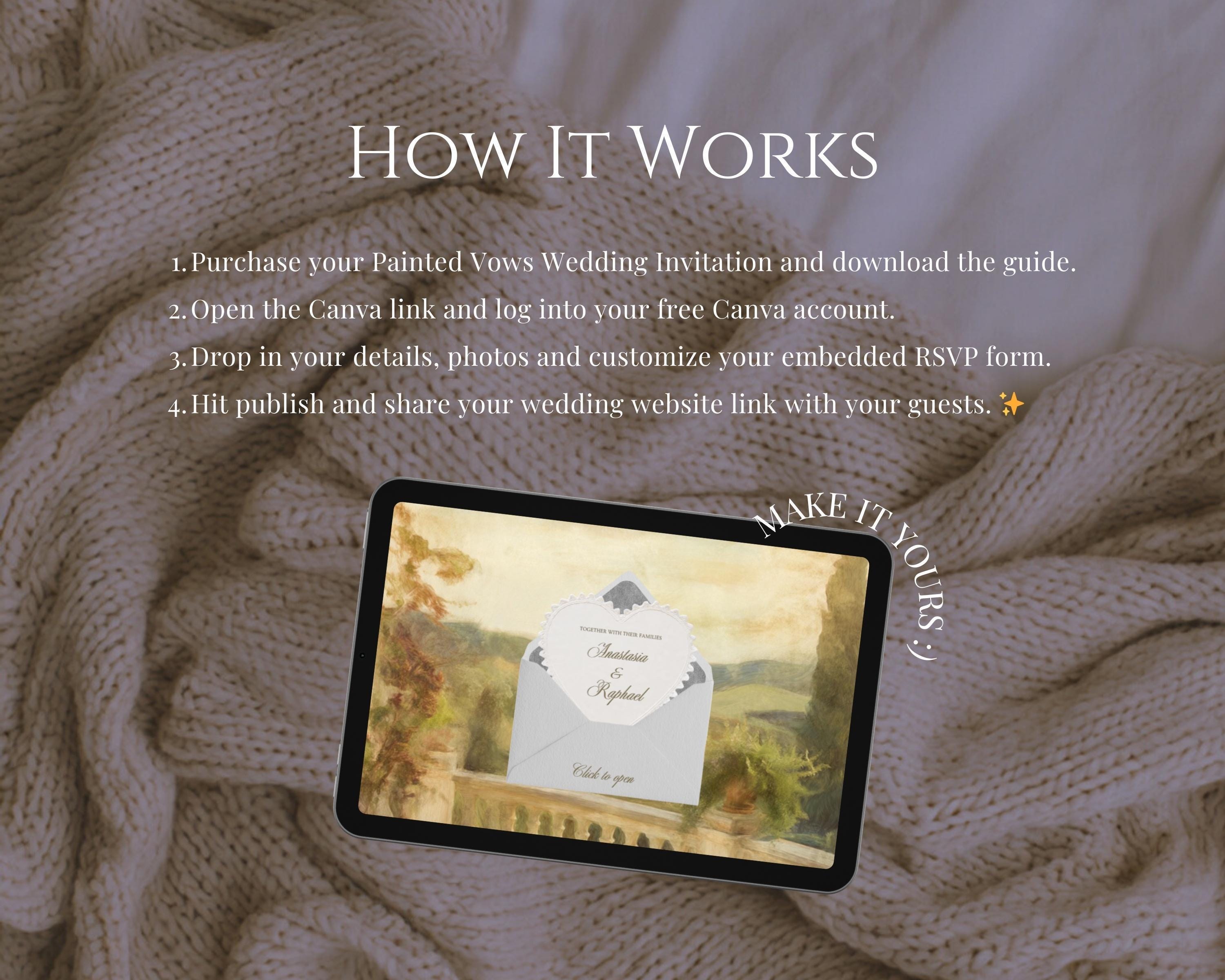 Painted Vows Wedding Website Template