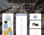 Playful Prestige (Blue Lavender Orange) Wedding Website Template
