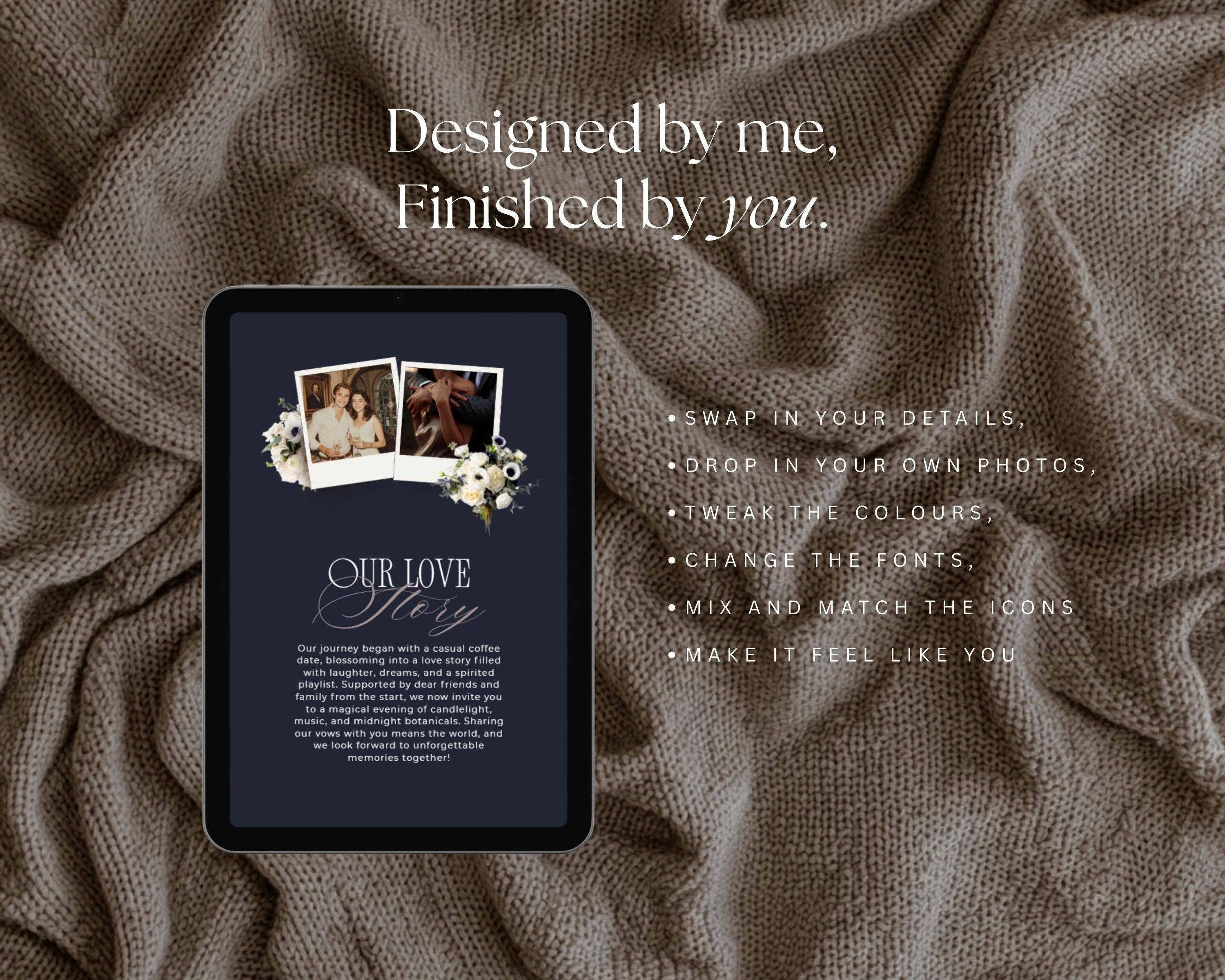 Navy & Ivory Wedding Website Template