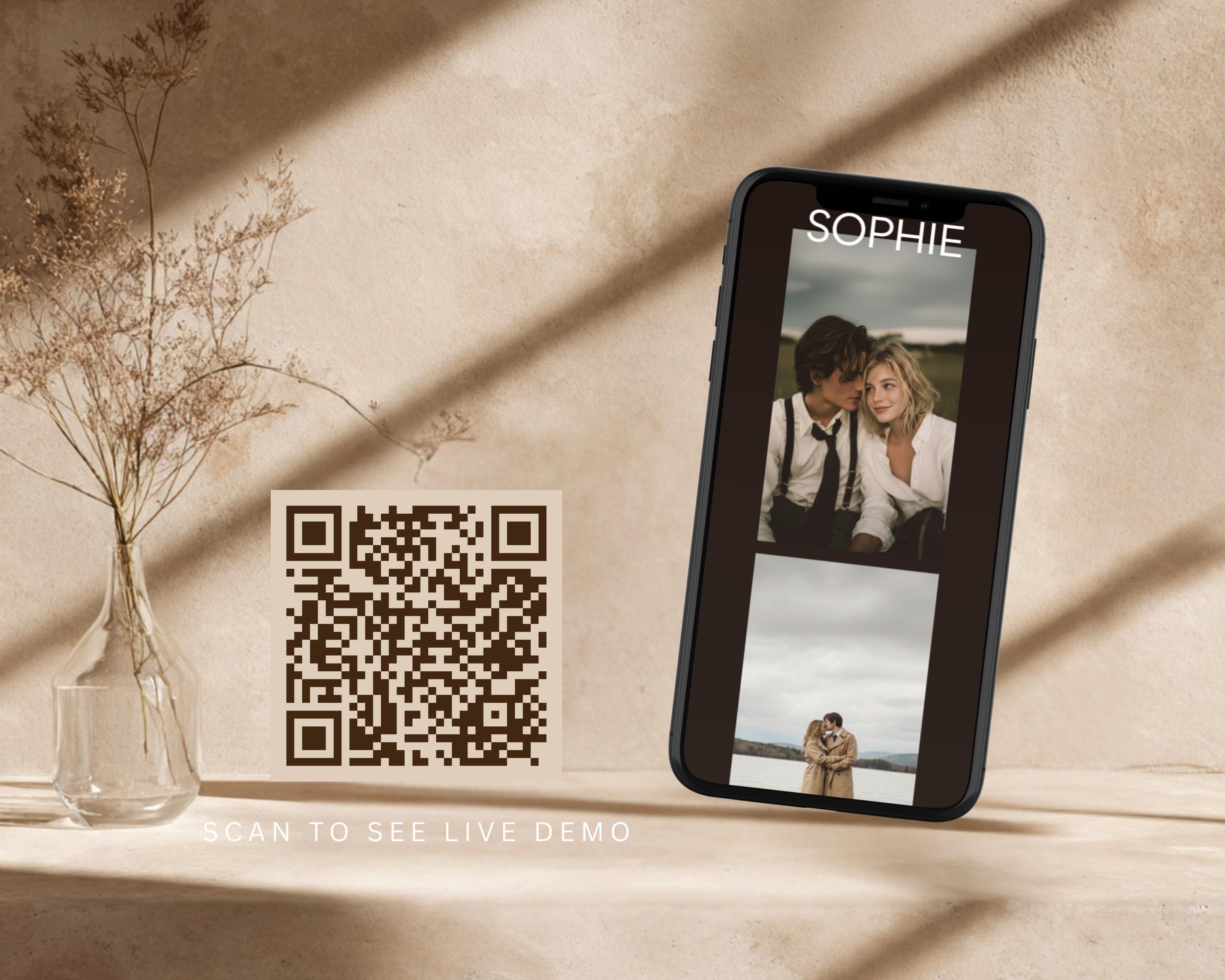 Neutral Black & Ivory Wedding Website Template