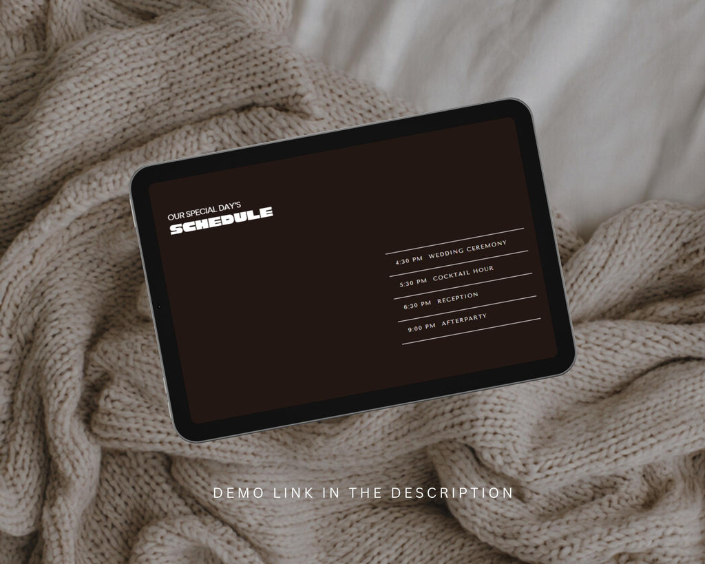 Neutral Black & Ivory Wedding Website Template