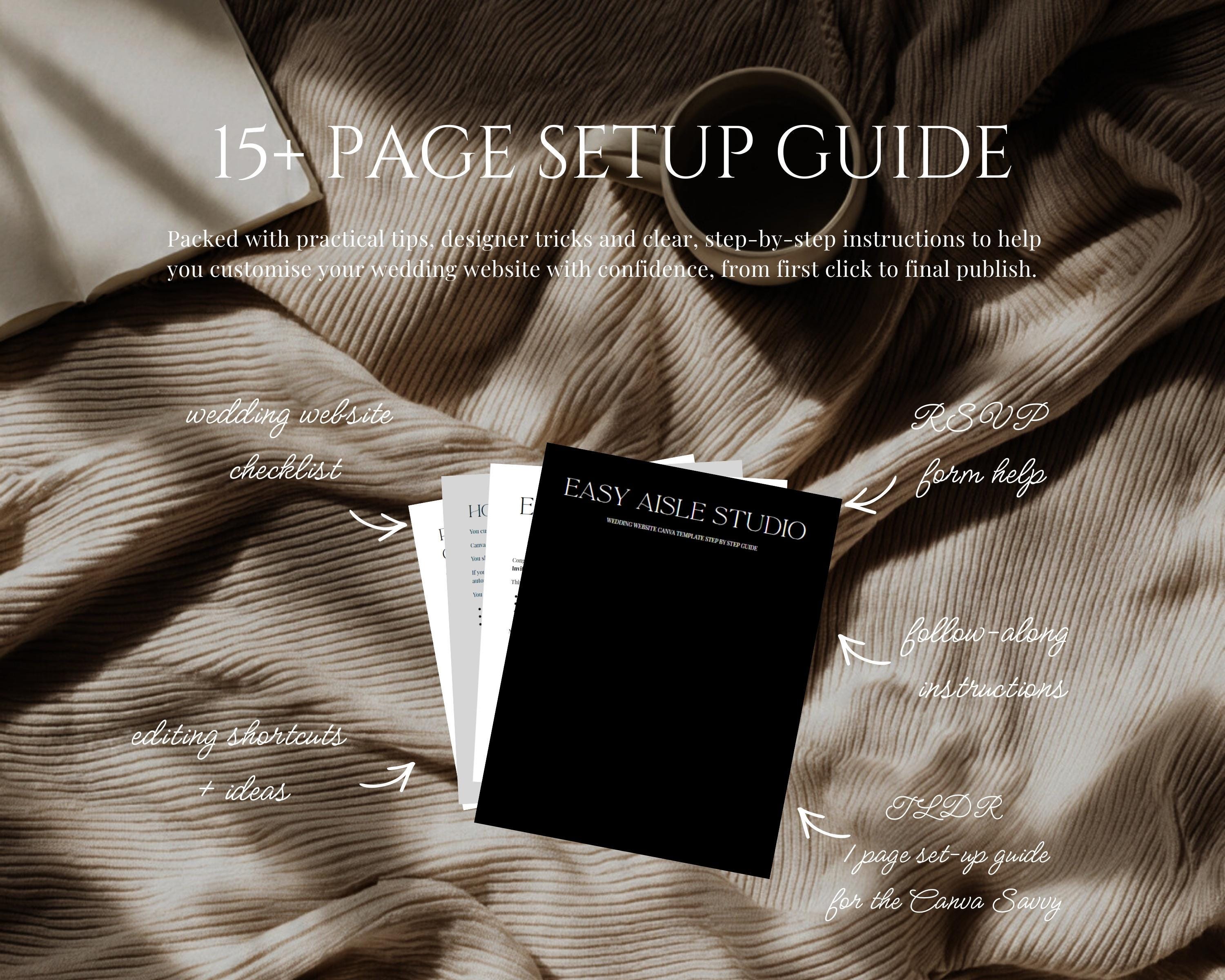 Neutral Black & Ivory Wedding Website Template