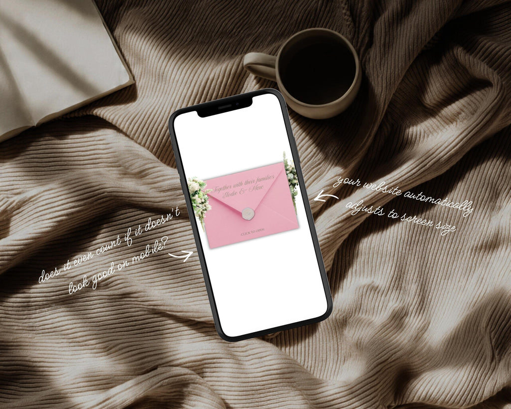 Matcha Strawberry Save the Date Website Template