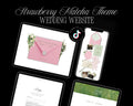 Strawberry Matcha Wedding Website Template