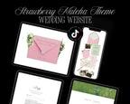 Strawberry Matcha Wedding Website Template