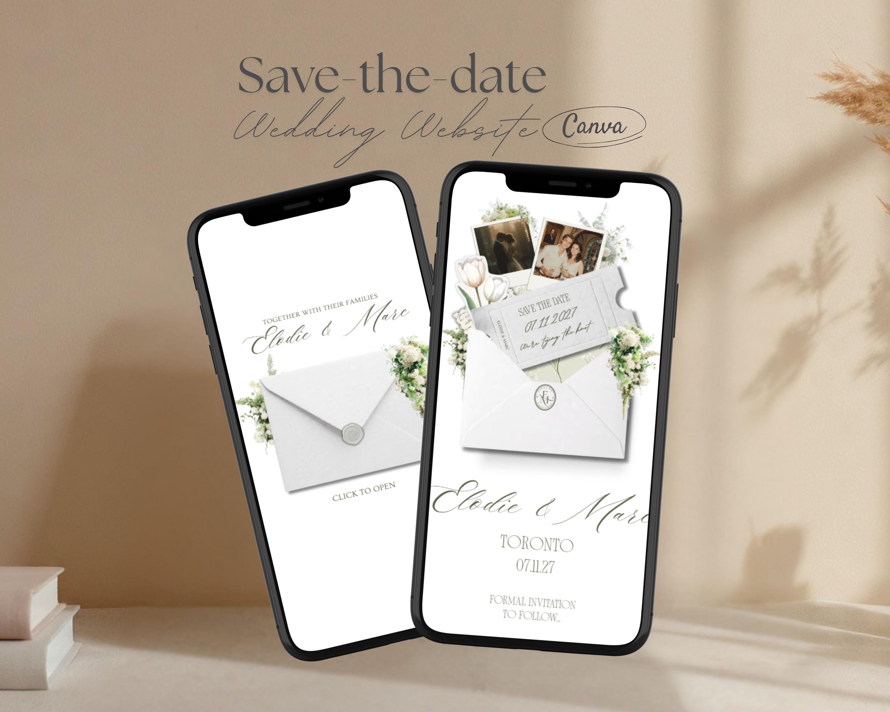 Ivory & Sage Save the Date Website Template