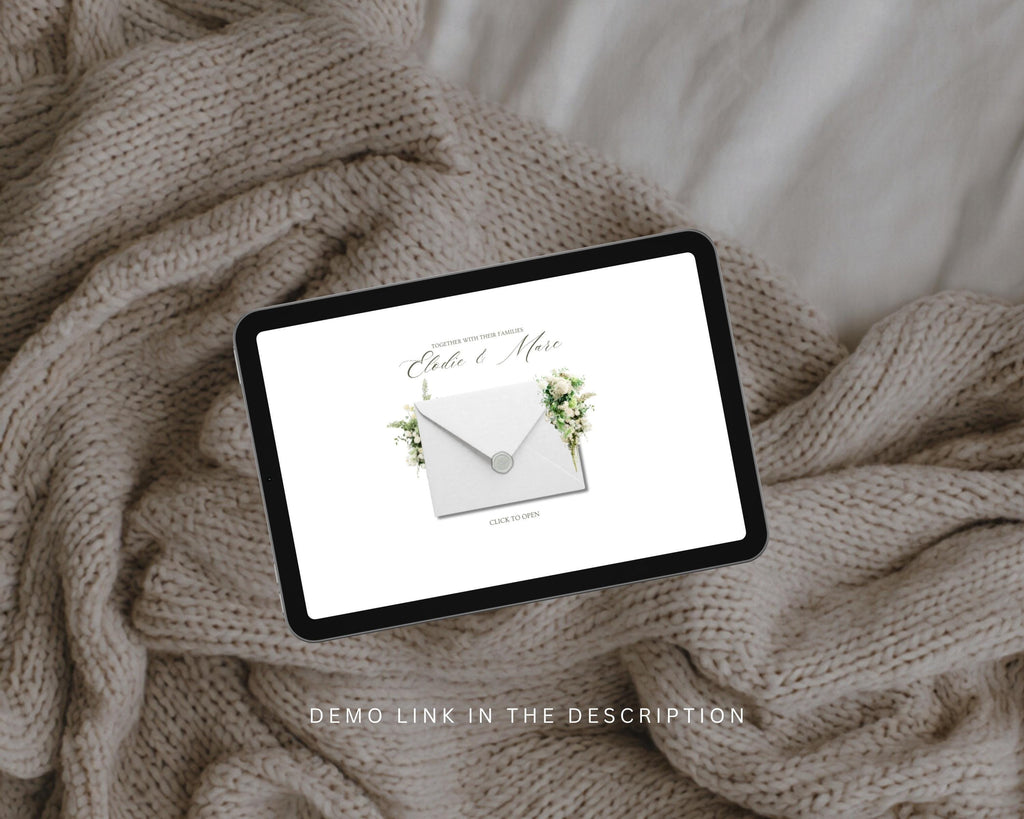 Ivory & Sage Save the Date Website Template