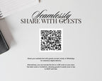 Seamlessly share your save the date website with guests by link or QR code.