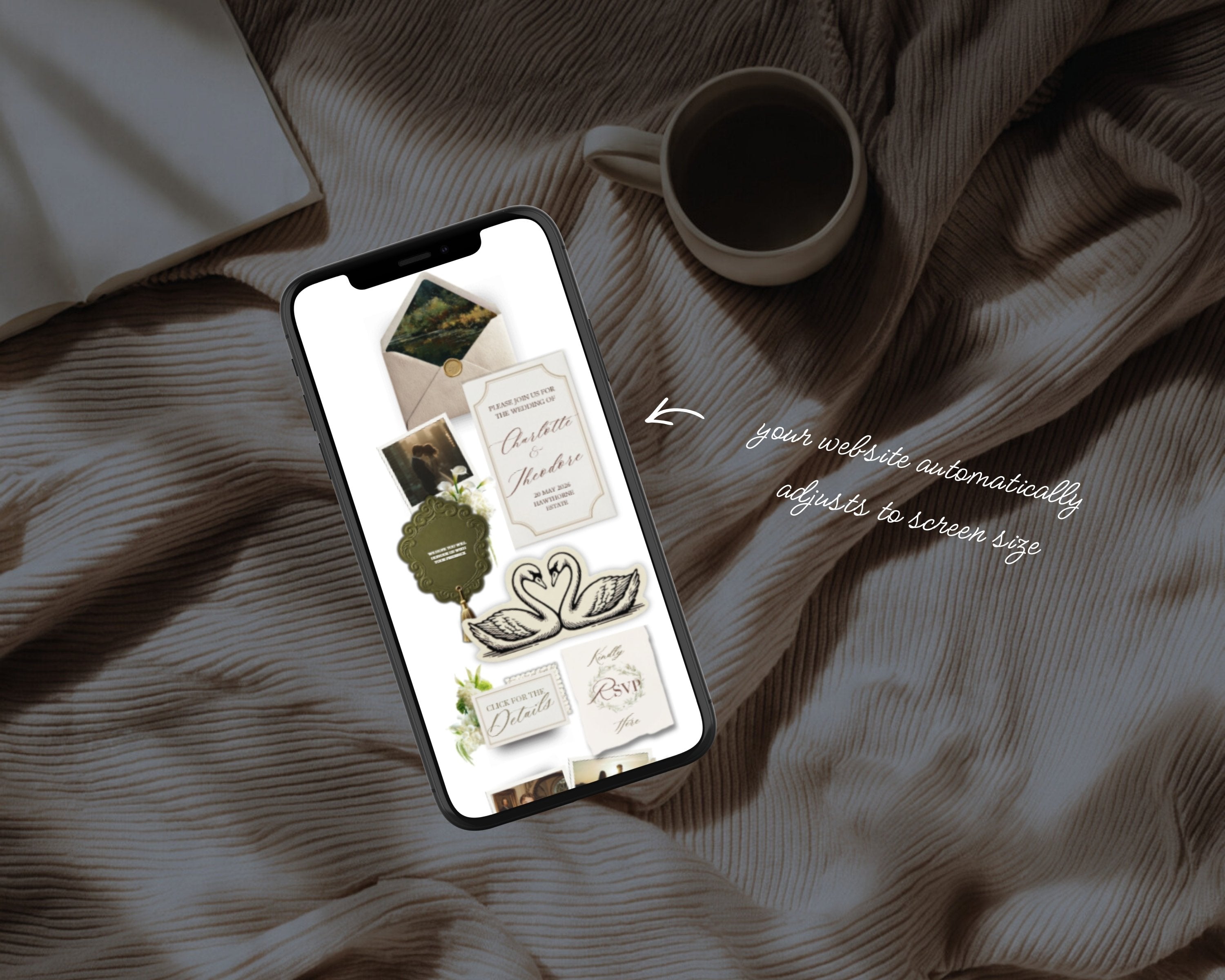 Old Money Wedding Website Template preview 3
