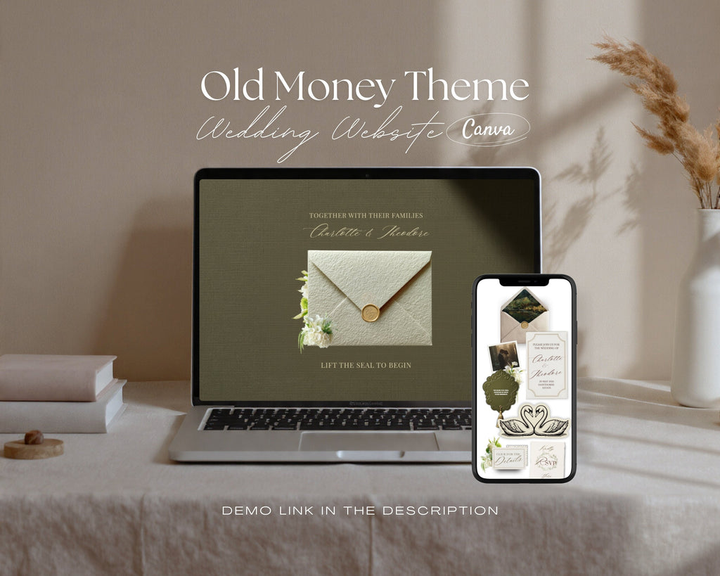 Old Money Wedding Website Template