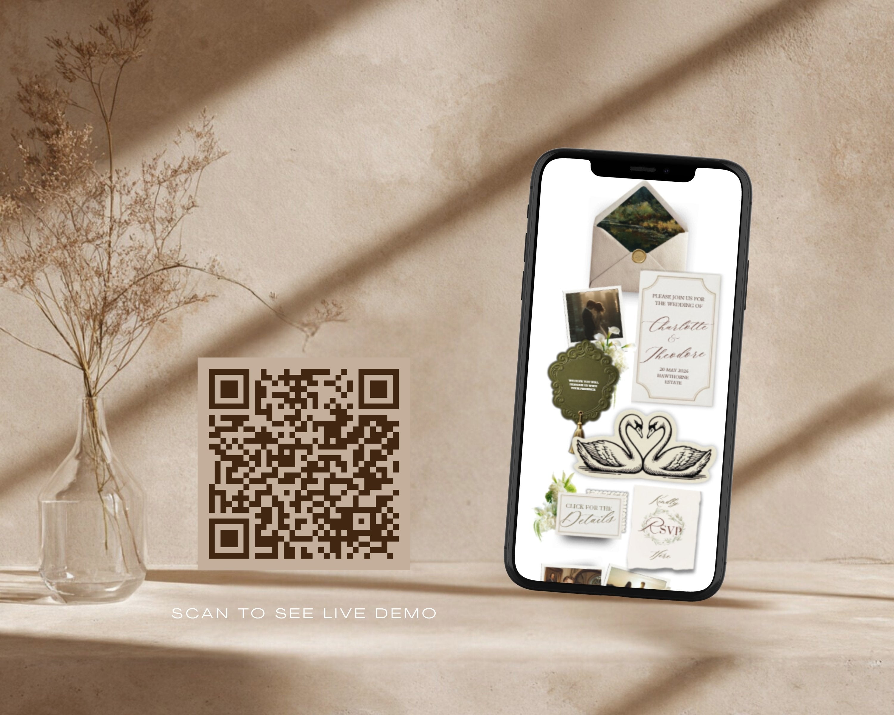 Old Money Wedding Website Template preview 2