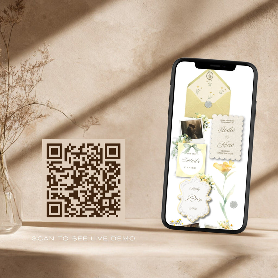 Butter Yellow Wedding Website Template