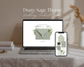 Dusty Sage & Ivory Wedding Website Template