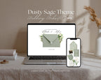 Dusty Sage & Ivory Wedding Website Template