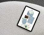 Dusty Blue French Toile Wedding Website Template preview 2