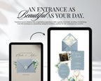 Dusty Blue French Toile Wedding Website Template preview 3