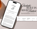 Dusty Blue French Toile Wedding Website Template preview 5